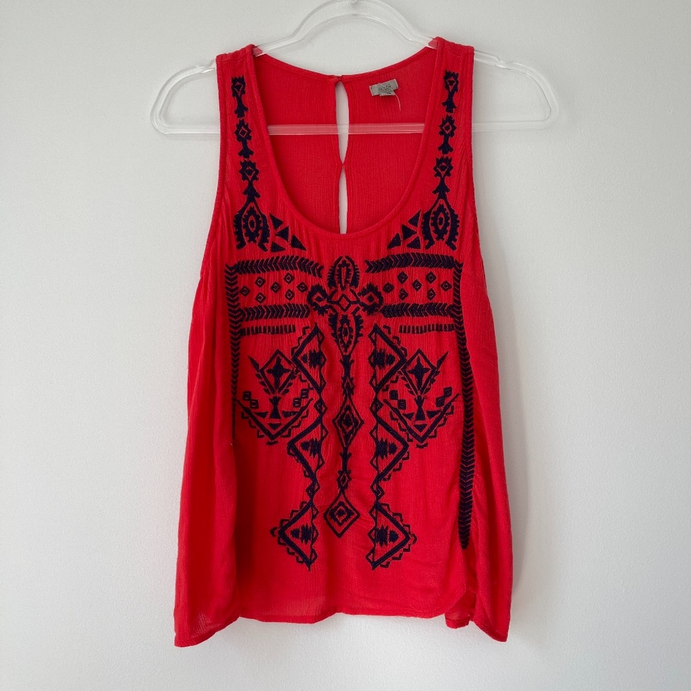 Anthropologie Ecote Red Tank Sz M